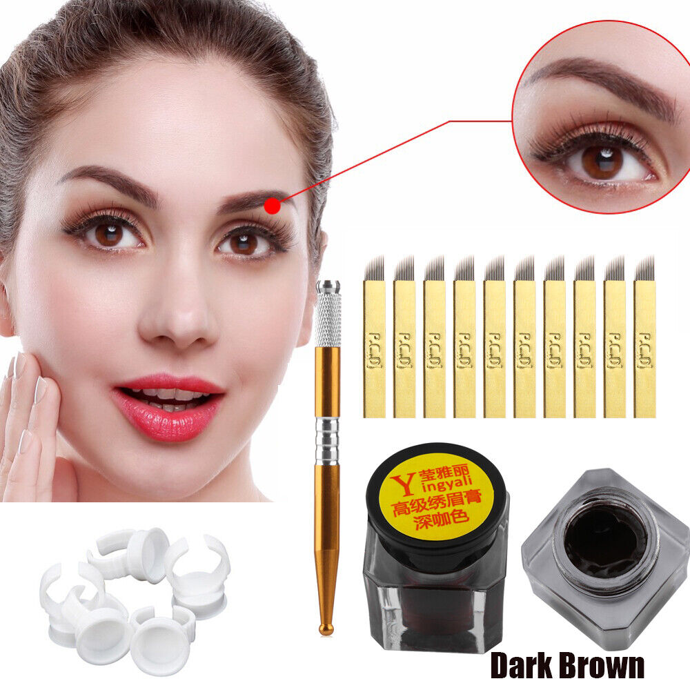 Practice Permanent  Microblading  Eyebrow Needle Eyebrow Tattoo Pen Eyebrow Kit