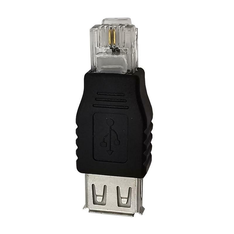 USB A Female to Ethernet RJ11 6P2C Male Adapter Connector Router Adapter