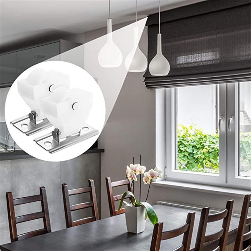4Pcs Drapery Hardware Cord Pulleys Window Blind Lock for Roman Pleated Shade