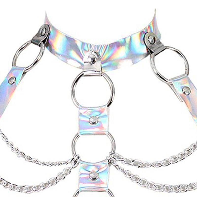 Body Chain Bra Necklace Goth Chest Bracket Bra Chain Jewelry Punk Body Harness