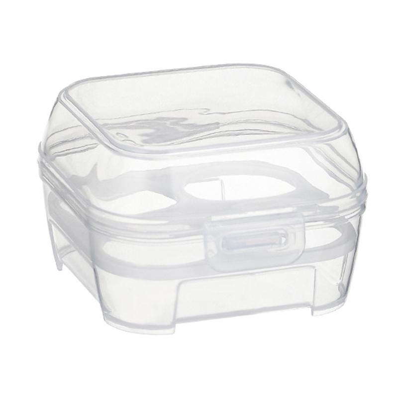 Transparent 4 Grids Travel Beauty Powder Puff Storage Box Makeup Egg Drying Case