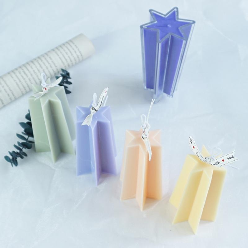 Six-pointed Star Tower Candle Mold Handmade Plastic Aromatherapy Candle Making