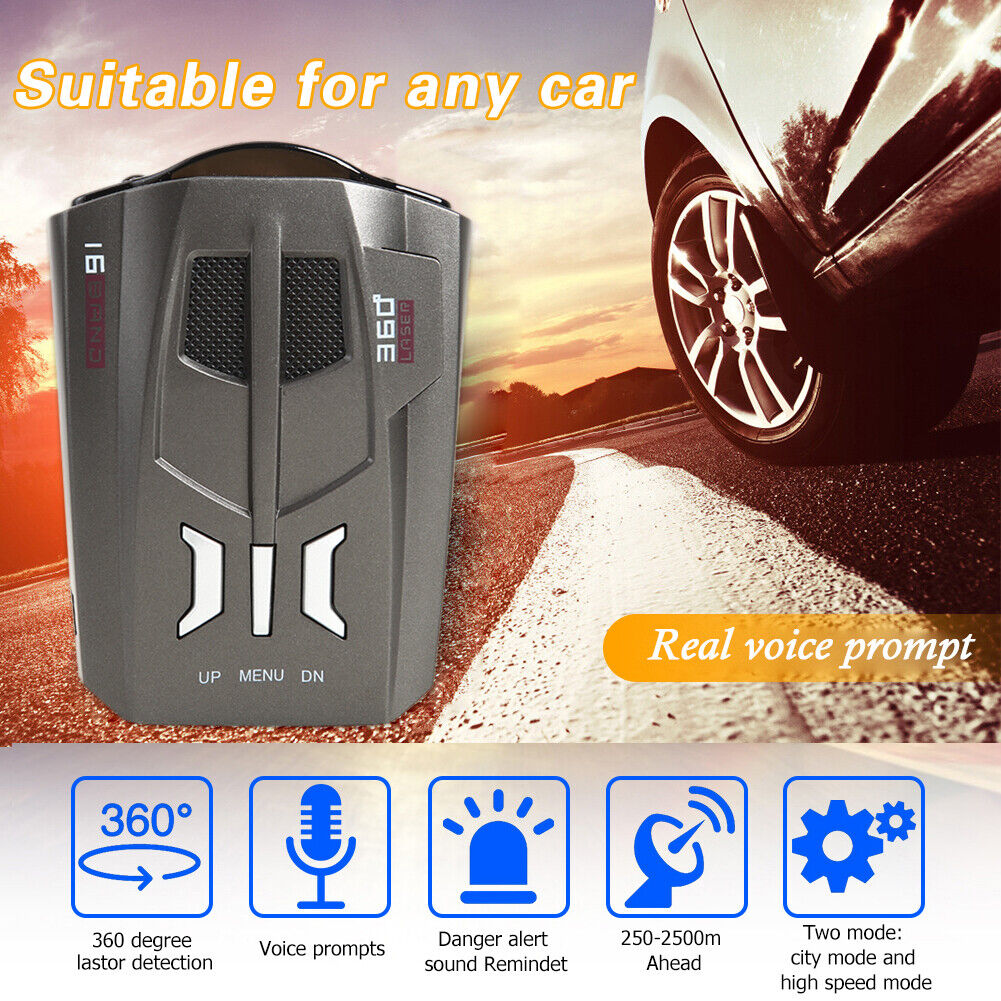 V9 2020 Car Radar Detector English Russian Human Voice Speed Warning X K