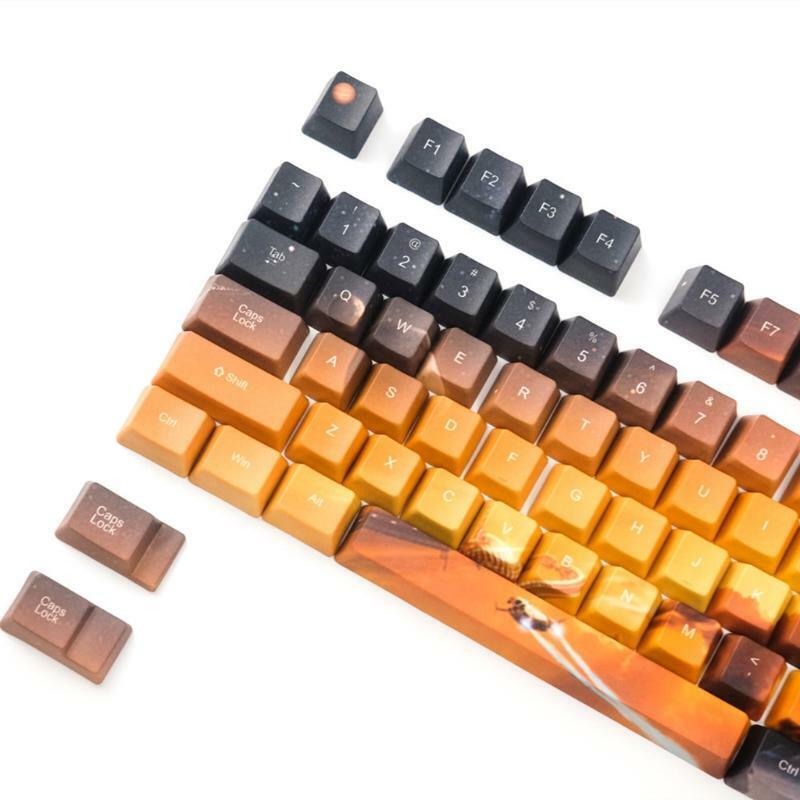 104Keys Saturn Theme OEM Profile Dye Sublimation for Cherry Mechanical Keyboard