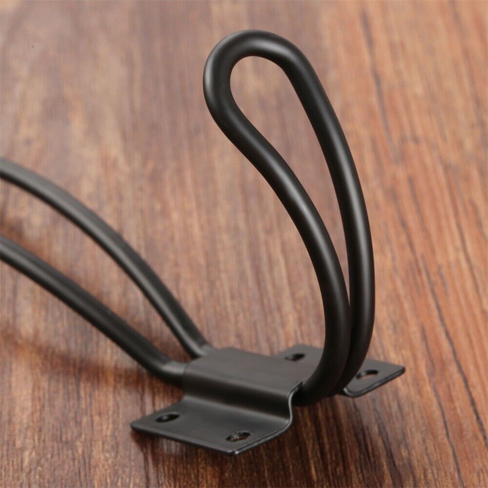 Black Zinc Alloy Clothing Hook Coat Clothes Hat Towel Organizer Wall Door Hanger