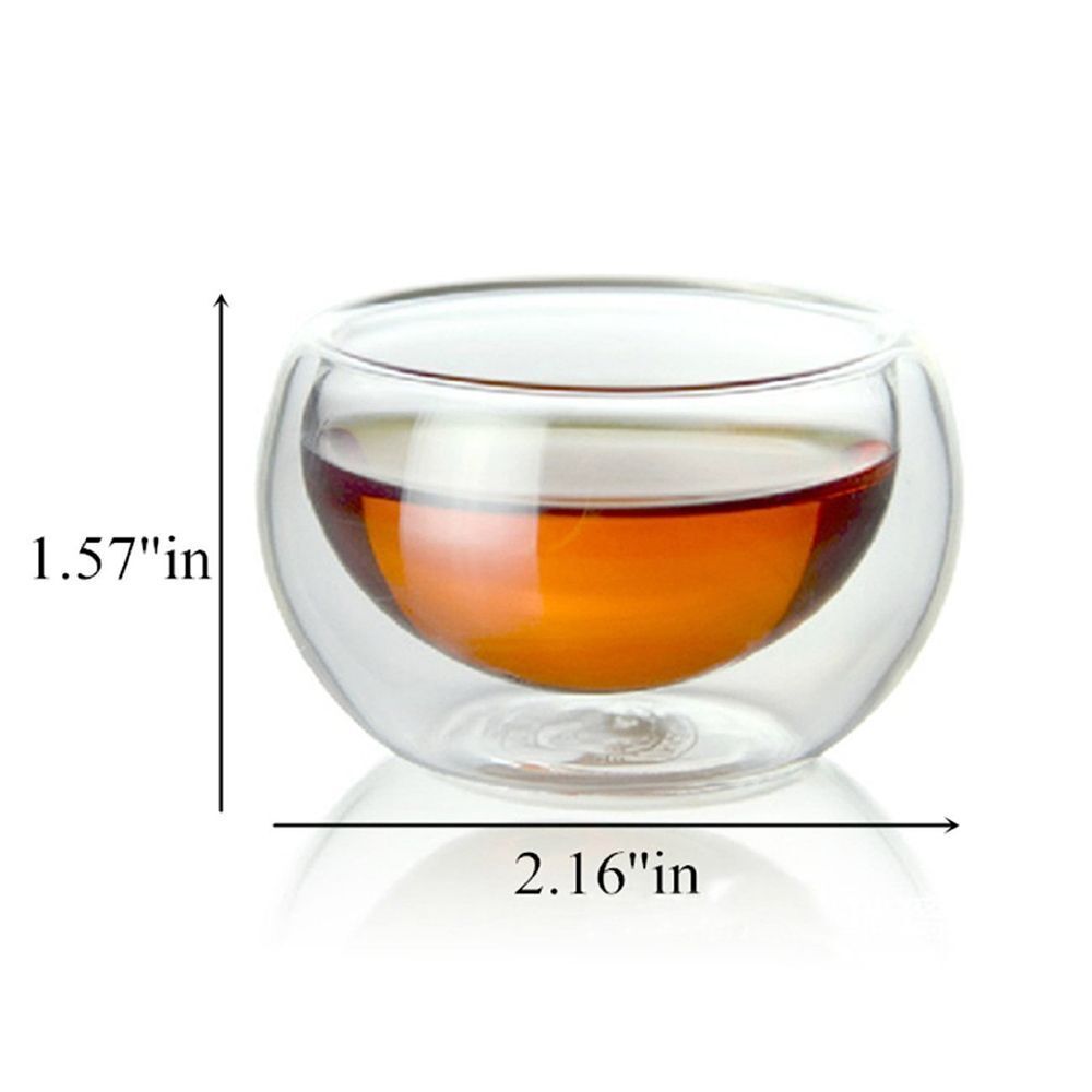 Heat Resistant Espresso Coffee Cups Kungfu Teacup Tea Cups Mini Glass Cup