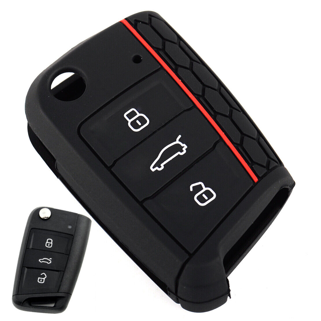 Silicone Flip Remote Key Cover Case Holder fit for Volkswagen VW Golf 7 Mk7 Li