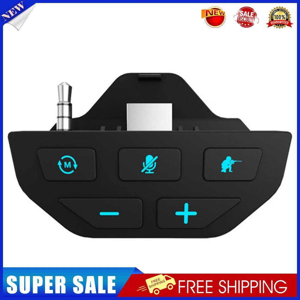 Stereo Headset Adapter Audio Mic Converter for Xbox One Controller (Black)