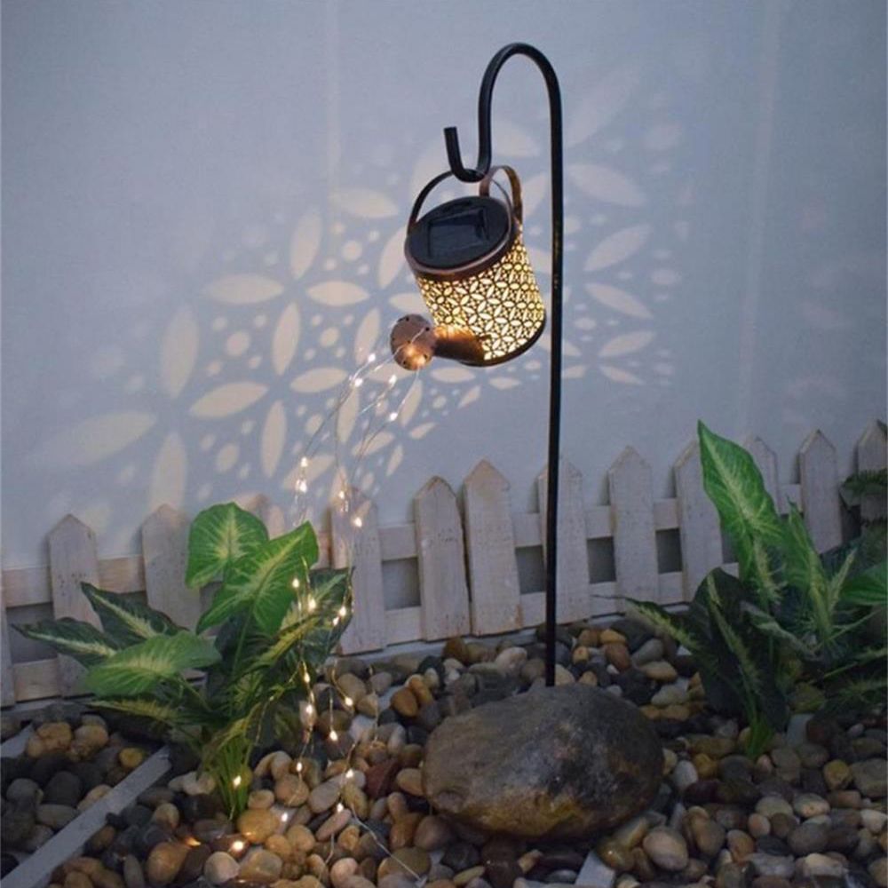 Light Iron Art Waterfall Lamp Kettle Shower Lamp Watering Can String Light