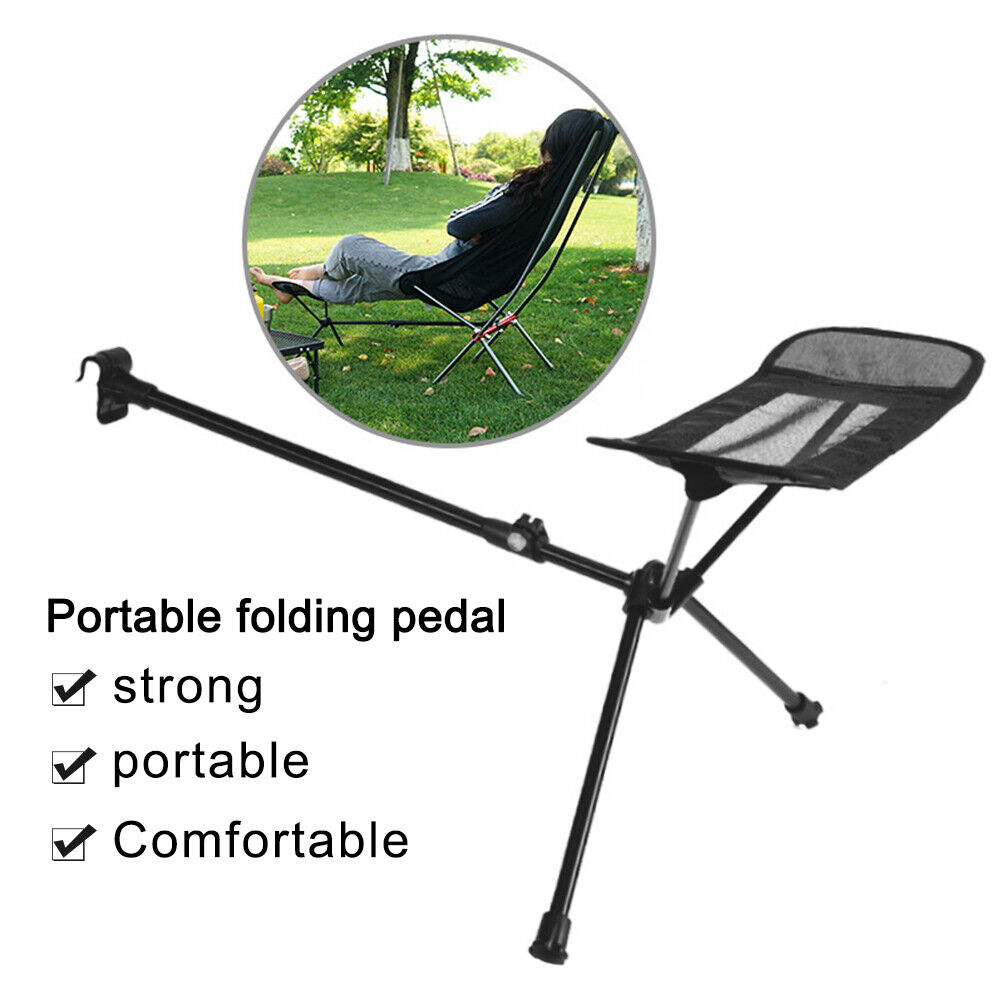 Outdoor Fishing Beach Footrest Portable Aluminum Leg Stool Folding Chair