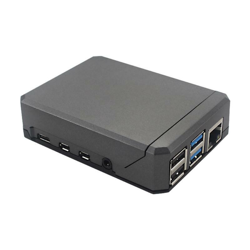 Aluminum Alloy Case for Raspberry Pi 4 Black Box Metal Shell Passive Cooling