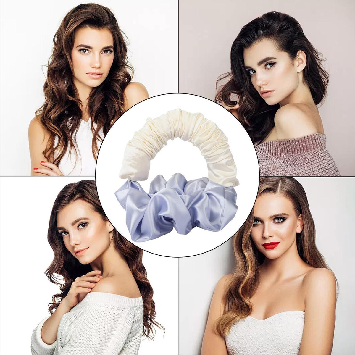 5Pieces Sleep Heatless Hair Curler Headband Soft Long Hair Wrap Curling