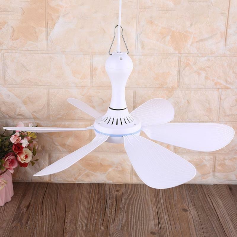 1.7m Cable 5V Type C Ceiling Canopy Fan Hanging Camping Tent Fan for Bedroom