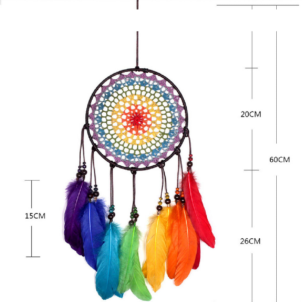 Handmade Color Hook  Catcher  Wall Hanging Decor Murals