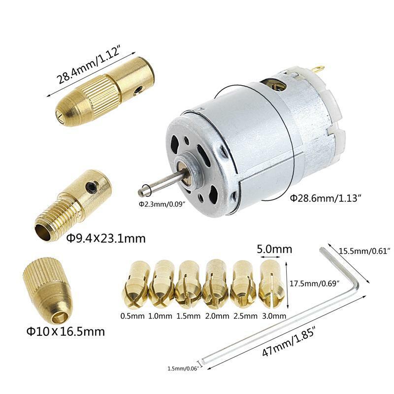 New Mini Mirco Electric PCB Motor Drill Press Drilling Bits Tool Twist Drill 12V