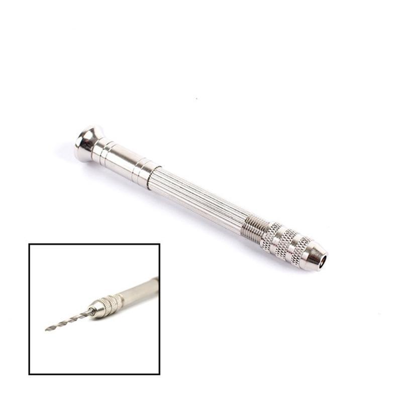 Steel Hand Drill With Empty Oiling Bottle & 20 Silicone Caps Pin Vise for Molds