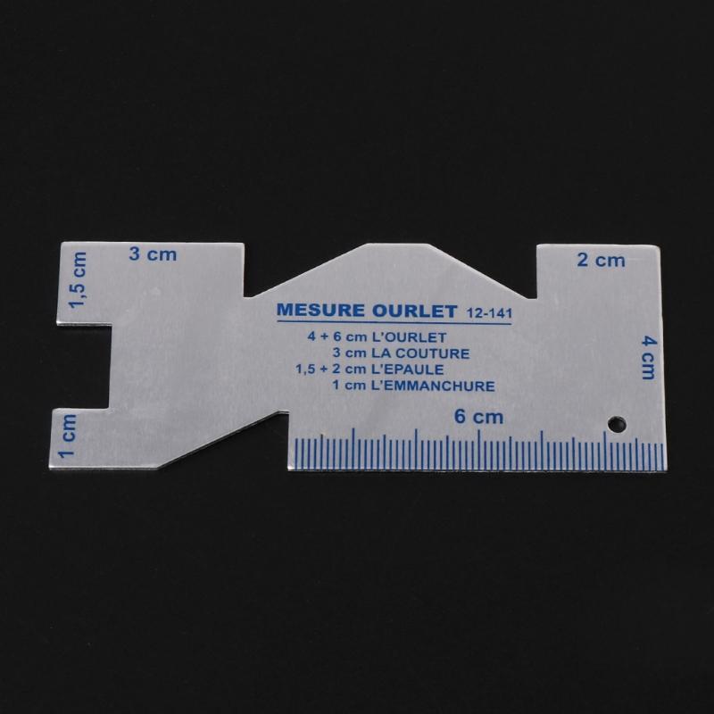 DIY Sewing Ruler Metal Sew Measure Gauge Boys Girls Hand Training Gift Supplies