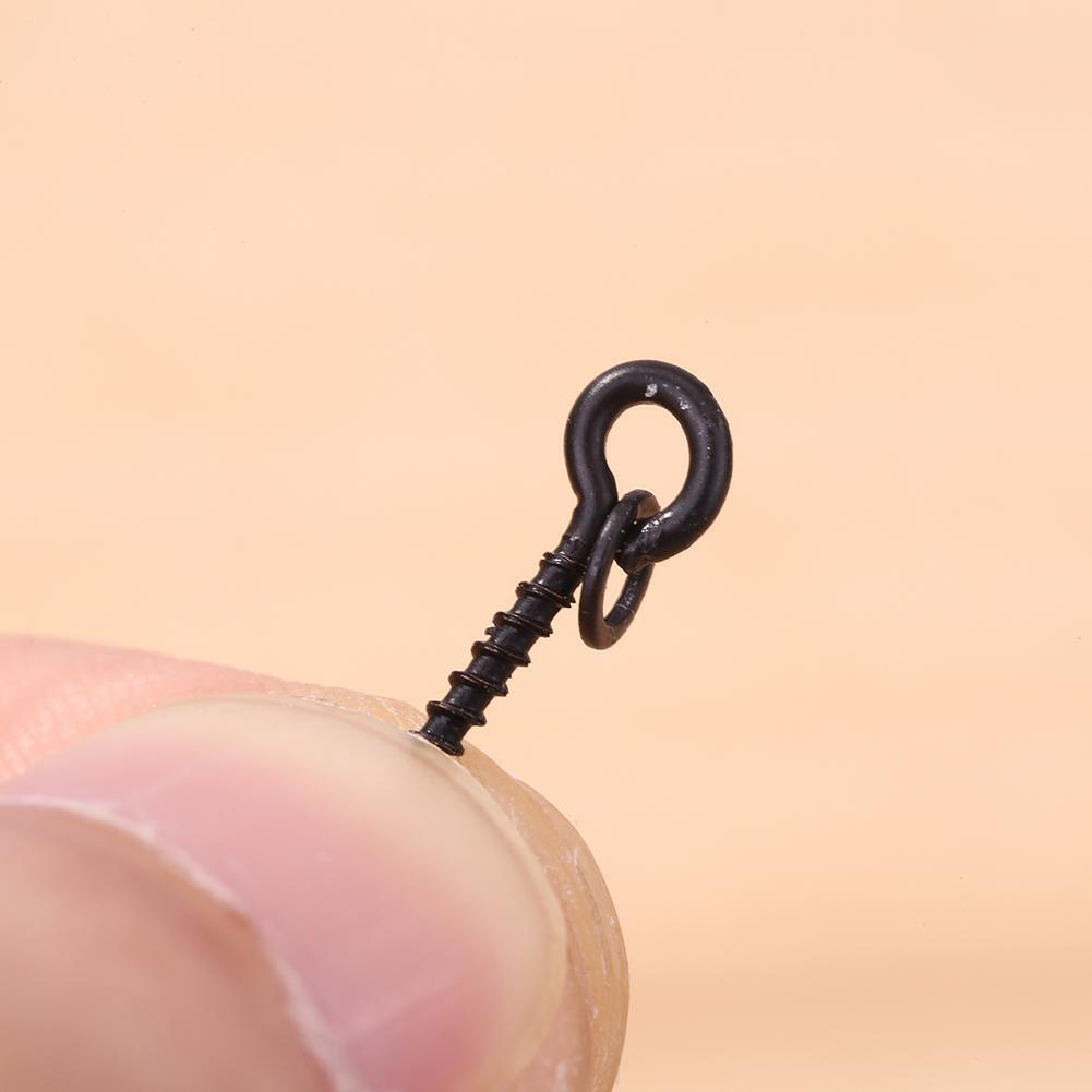 10pcs Fishing Boilie Bait Screws with Rings+20 Stops Fishing Tackle (White)
