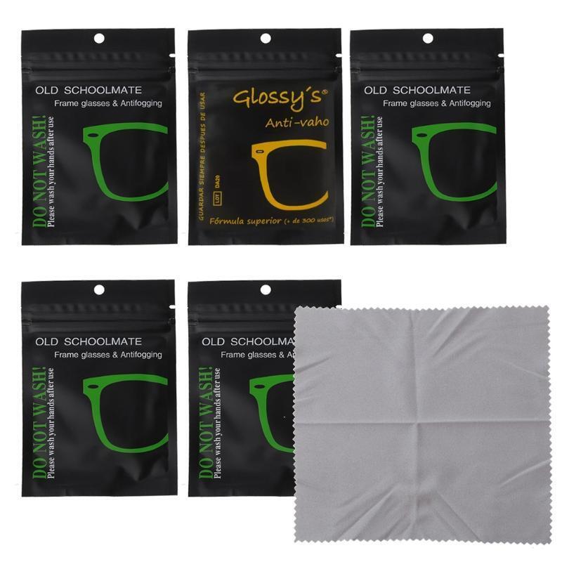 5 Pcs Anti Fog Lens Cloth Eyeglasses Microfiber Cleaning Cloth Anti-Fog Wipes