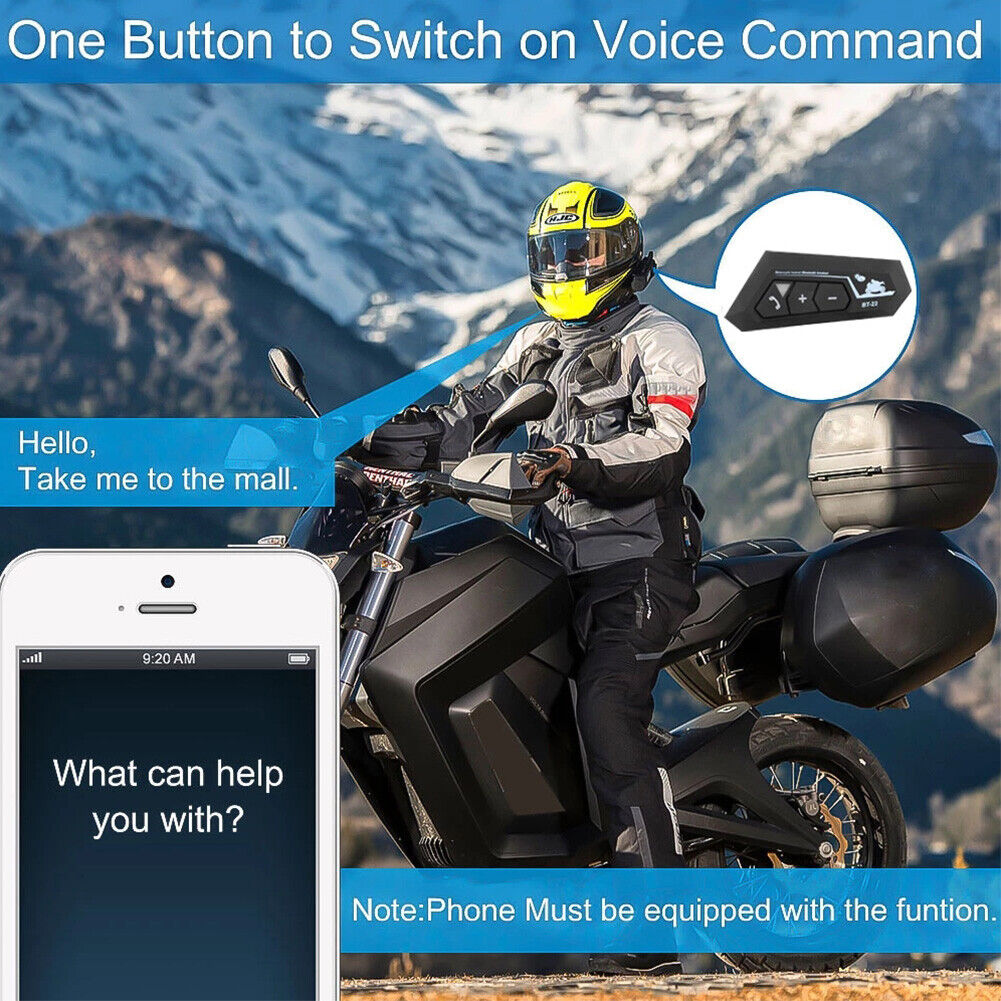 Waterproof Motorcycle Helmet Headset Bluetooth-compatible Wireless Earphone