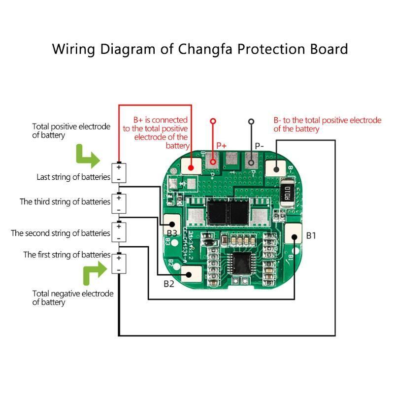 4S 16.8V Ternary 18650 Batteries 16.8V Lithium Battery Protection Board