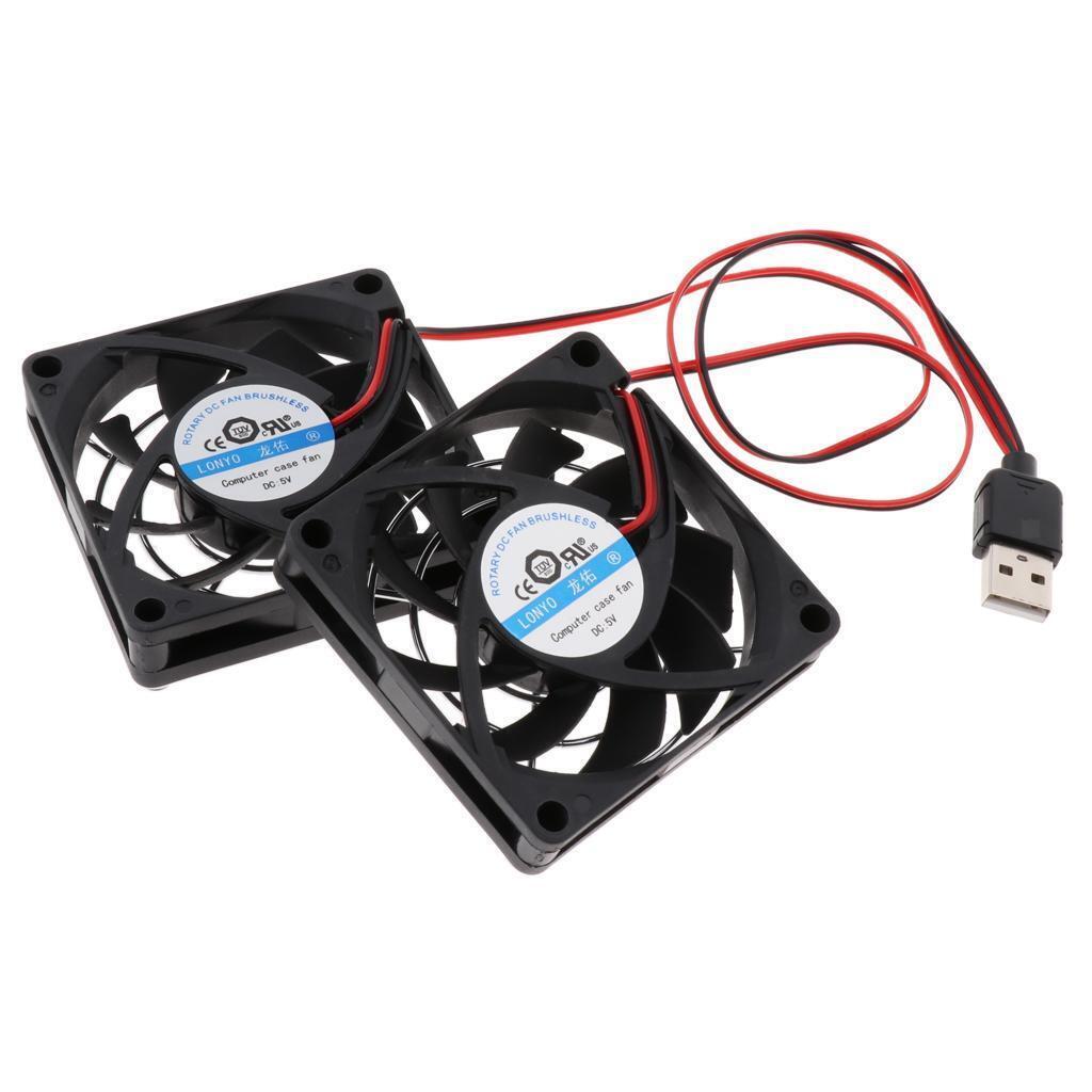 Laptop Desktop Computer Fan USB Port Router Radiator Heatsink Cooling System