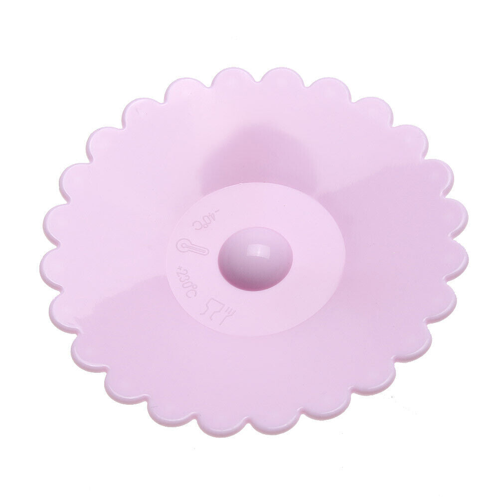 Bowknot Dustproof Reusable Cup Silicone Lid Seal Cup Cover (Light Purple)
