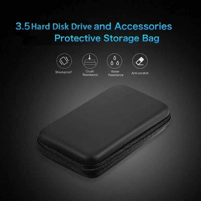 Power Bank Case Hard Case Box For Hard Drive Disk USB Cable Storage Carrying