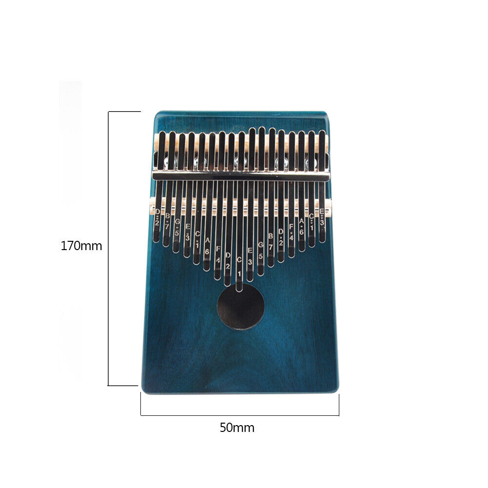 17 Key Kalimba Wood Mbira Thumb Finger Piano Musical Instrument (Dark Blue)