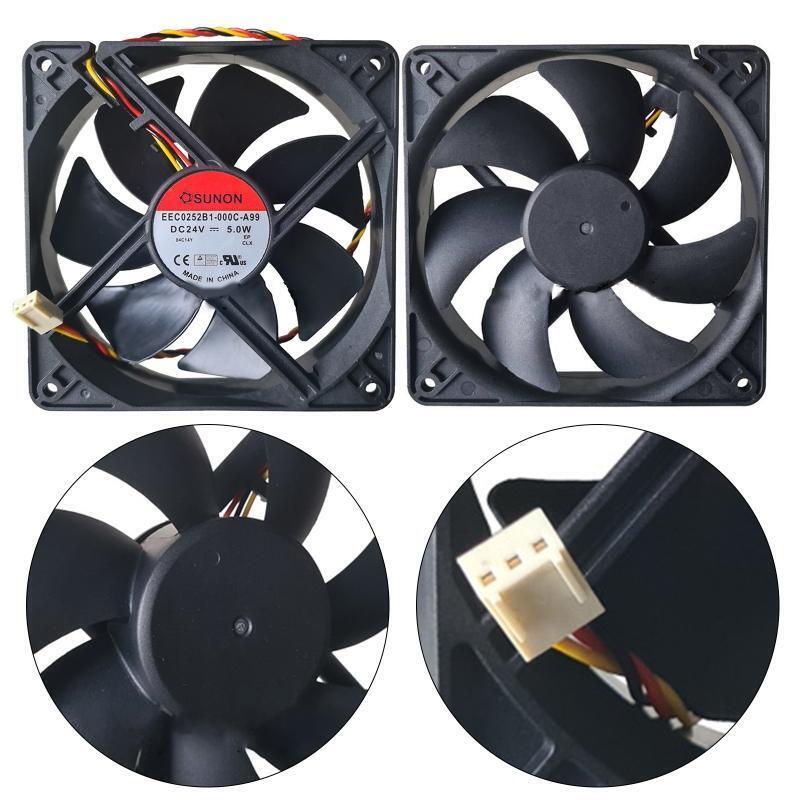 24V DC Brushless High Speed Cooling Fan 12x12x2.5cm 2Pin 2 wire Connector Cooler