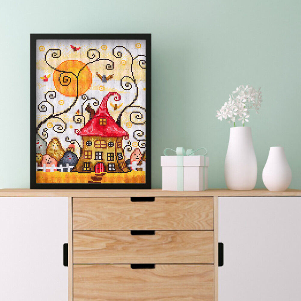 5D Buildings Kit Full Square Drill Rhinestone Pictures DIY Diamond Painting