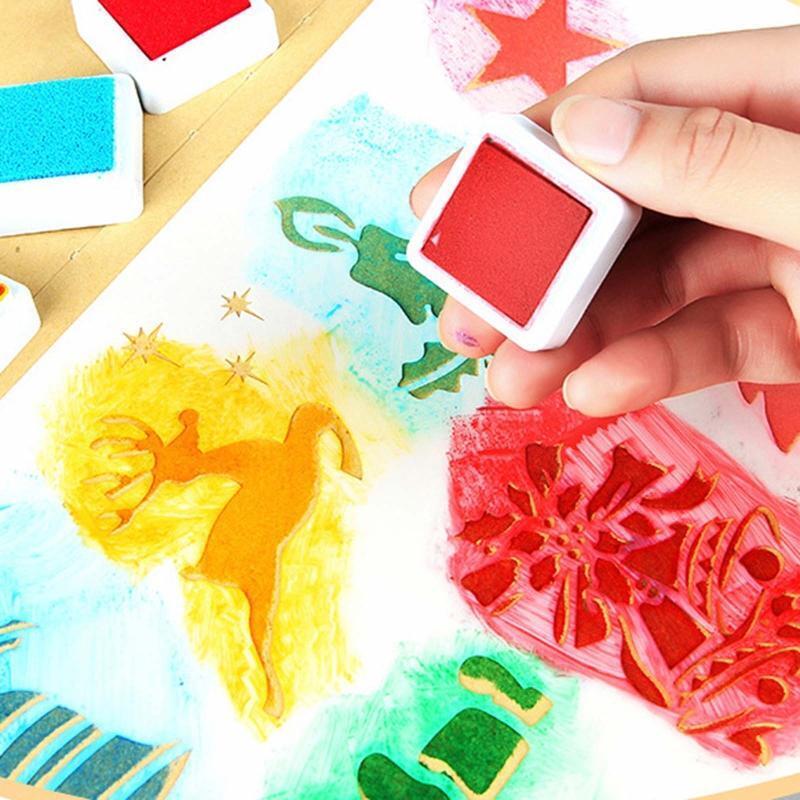 12 Pieces Christmas Painting Templates Drawing Stencil for Classroom DIY Decors