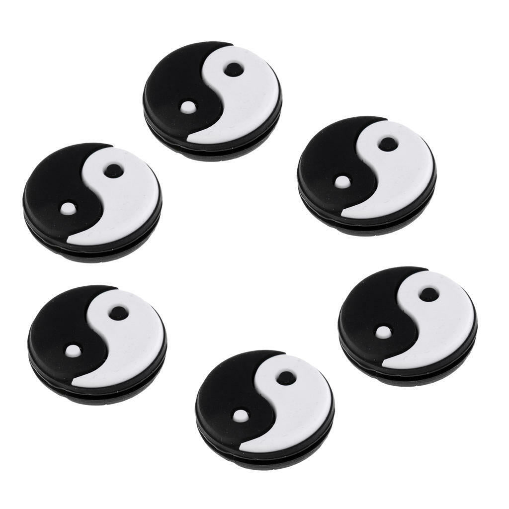 18Pcs Yin and Yang Tennis Racquet Vibration Dampener Damper Shock Absorber