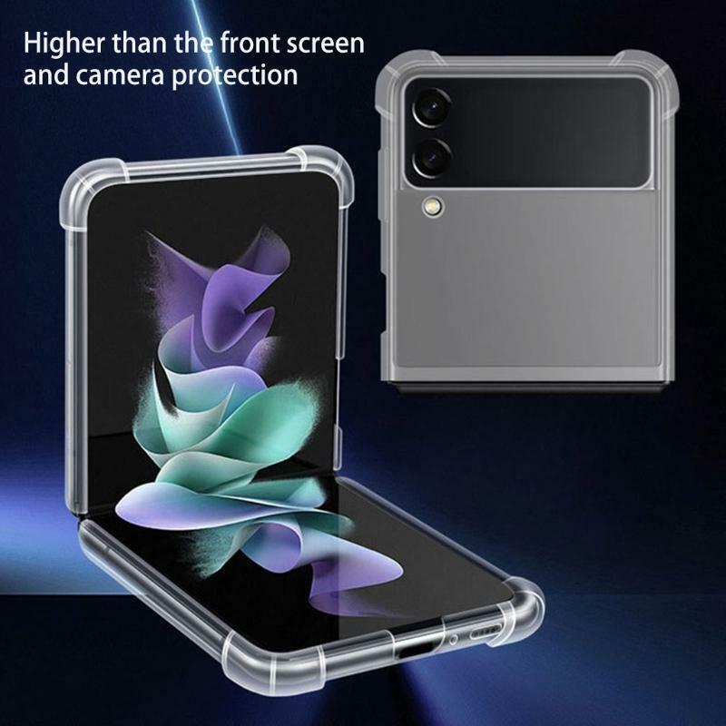 Super Practical Four Corners Drop Resistance Transparent Phone Case for ZFlip 3