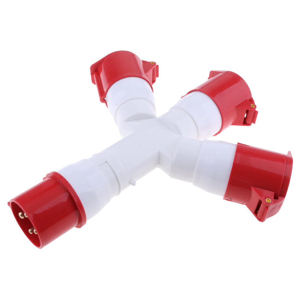 380V 32Amp  Industrial  Socket  Splitter Waterproof 3P+E