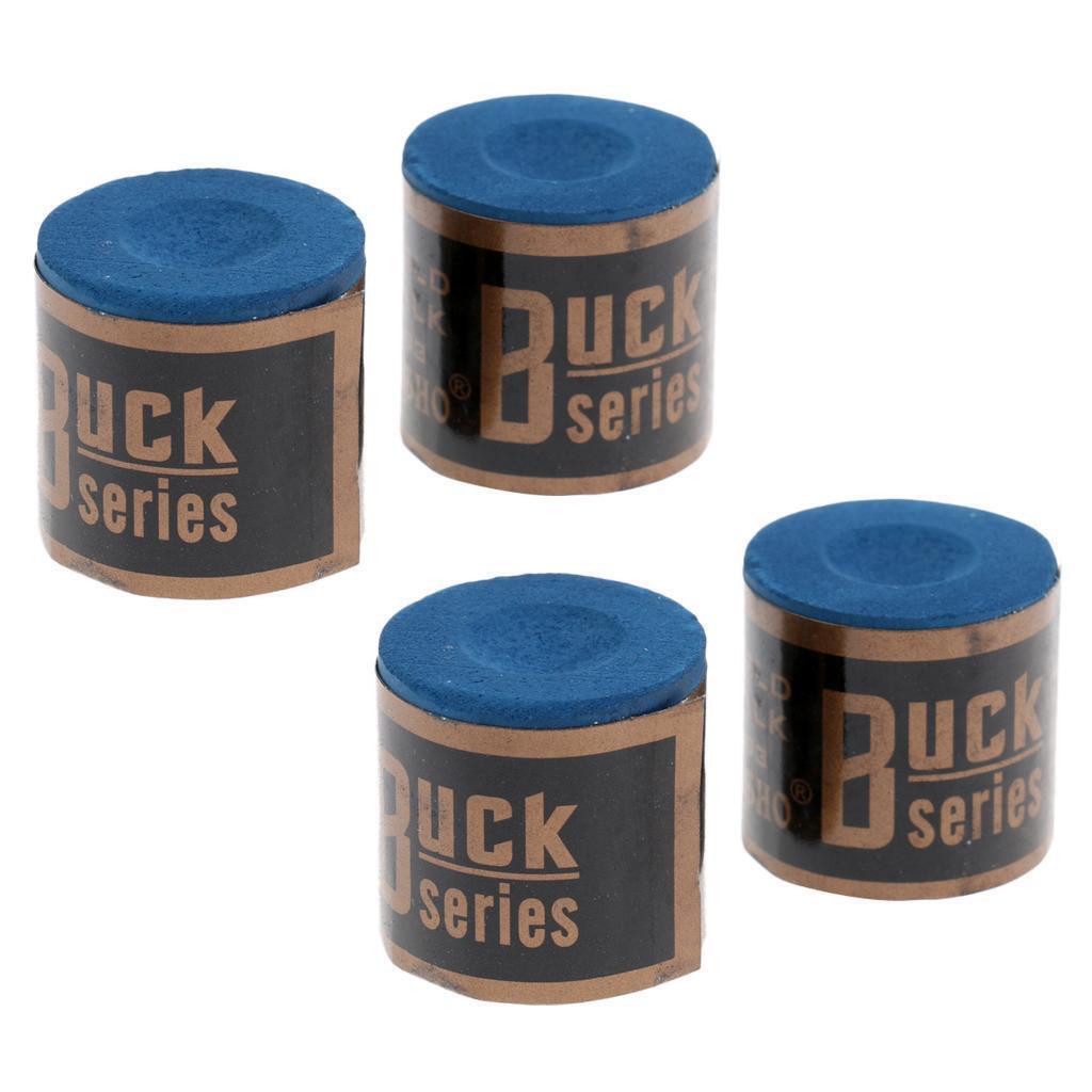 Premium 4 Pieces/Set Snooker Pool Cue Tip Chalk Billiard Accessories Blue