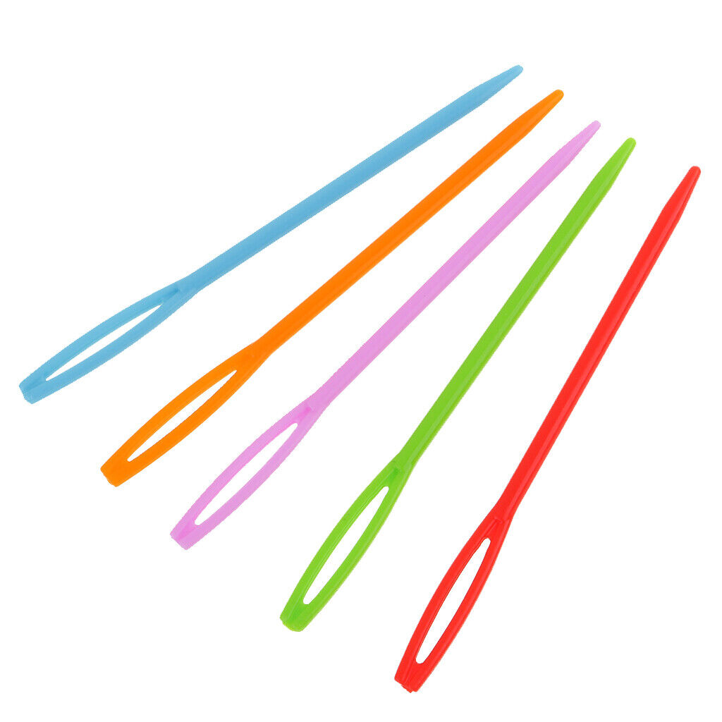 100pcs Plastic Sewing Needles for Kid Wool Cross Stitch Knitting Crochet 7cm