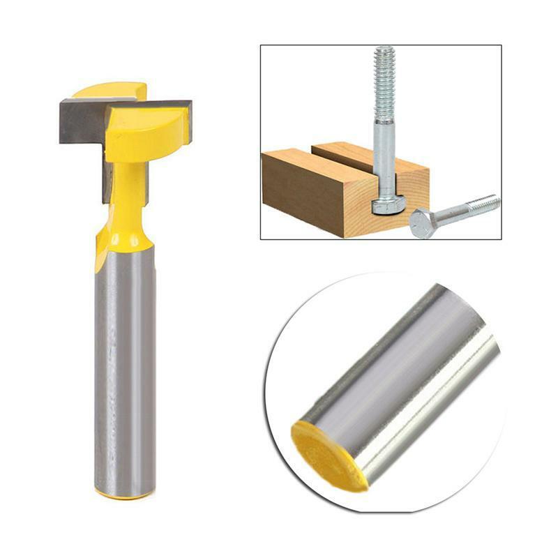 3/8'' T-Slot Cutter 1/4'' Shank Steel Handle Milling Woodworking Router Bit