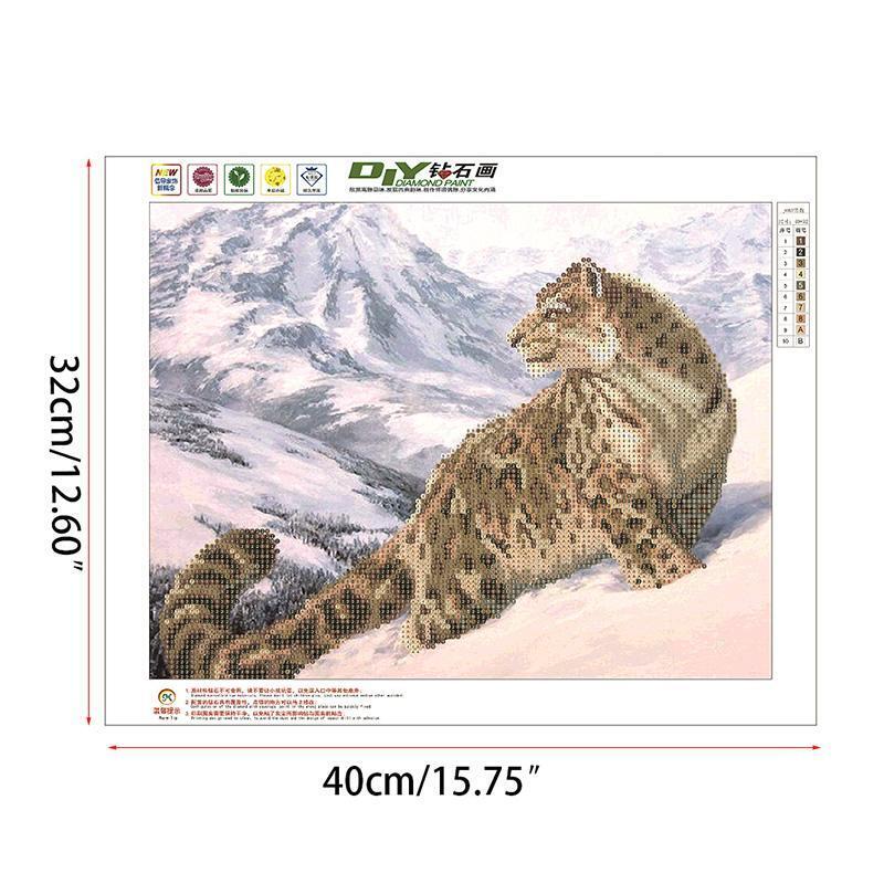 5D Diamond Painting Snow Leopard Animal Diamond Cross Stitch DIY Home Decor
