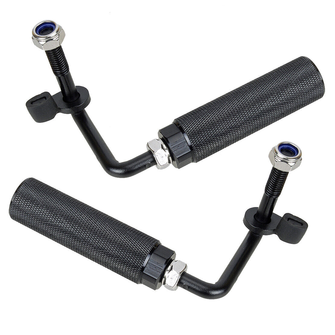 Pair Door Hinge Pedal Foot Pegs Rest fit for 07-2020 Jeep Wrangler JK JKU