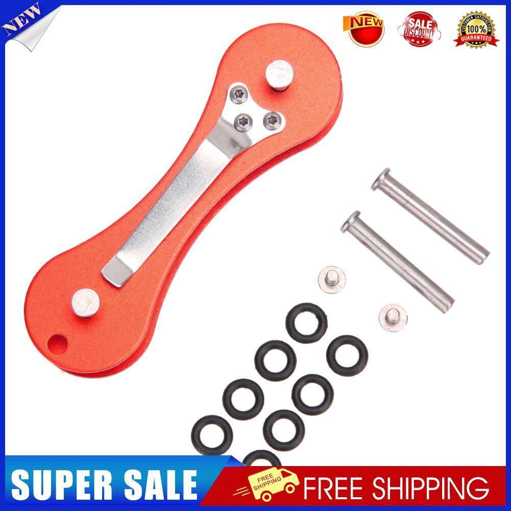EDC Aluminum Hard Oxide Key Holder Organizer Clip Folder Keyring Keychain