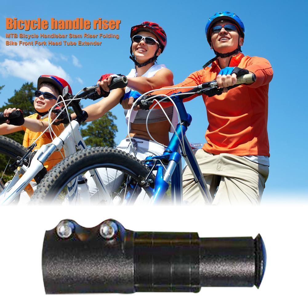 MTB Bicycle Handlebar Stem Riser Folding Bike Front Fork Extender (Black)