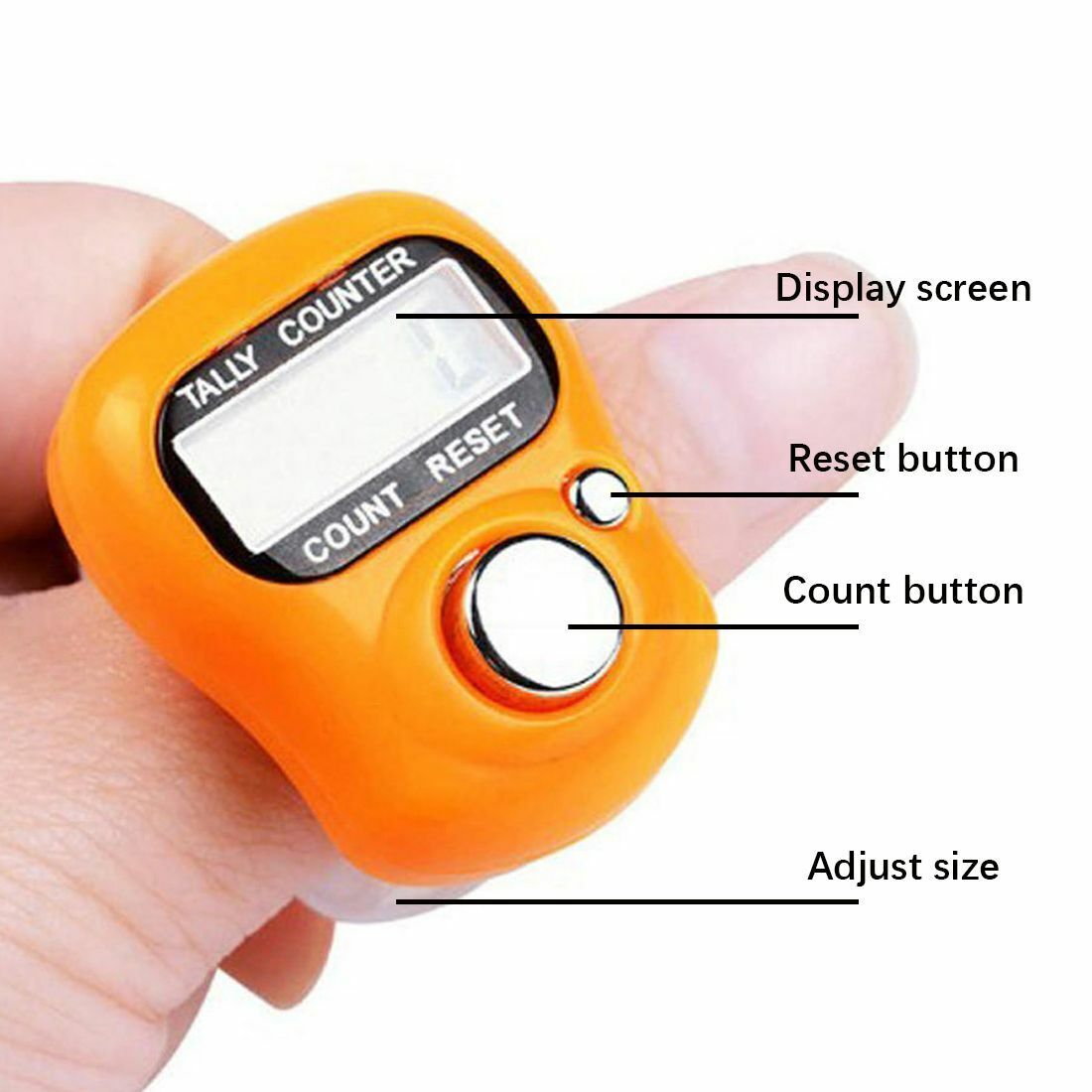 Hand Held Coun Mini LCD Digital Tally Counter Stitch Marker Finger Counter