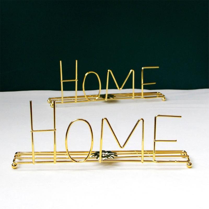 Modern Home Sign Metal Freestanding Letters Word Signs for Home Decoration Props