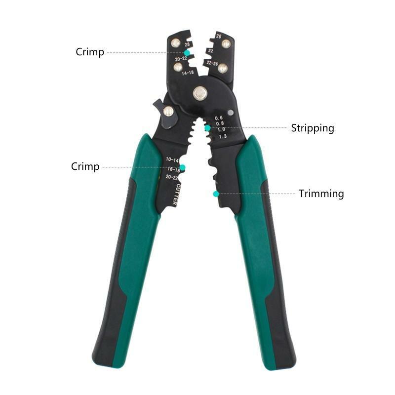 8" Wire Stripper/Cutter/Crimper Tool for Cutting Stripping Crimping Twisting