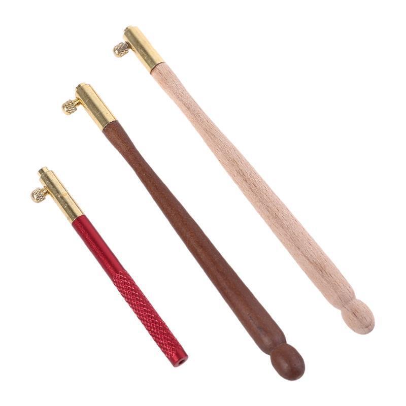 3 Pcs Embroidery Crochet Hooks with 9 Needles Wooden Handle French Tambour Hooks