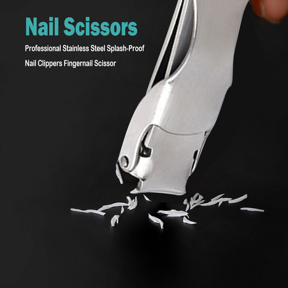 Portable Stainless Steel Splash-Proof Nail Clippers Fingernail Scissor (S)