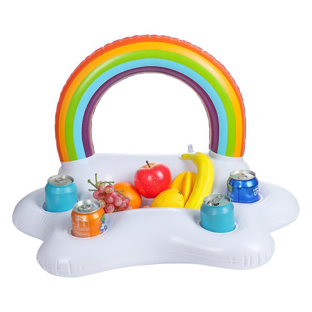 Beer Drinks Summer Pool Rainbow Cloud Cup Holder Table Bar Tray Drinking Cooler
