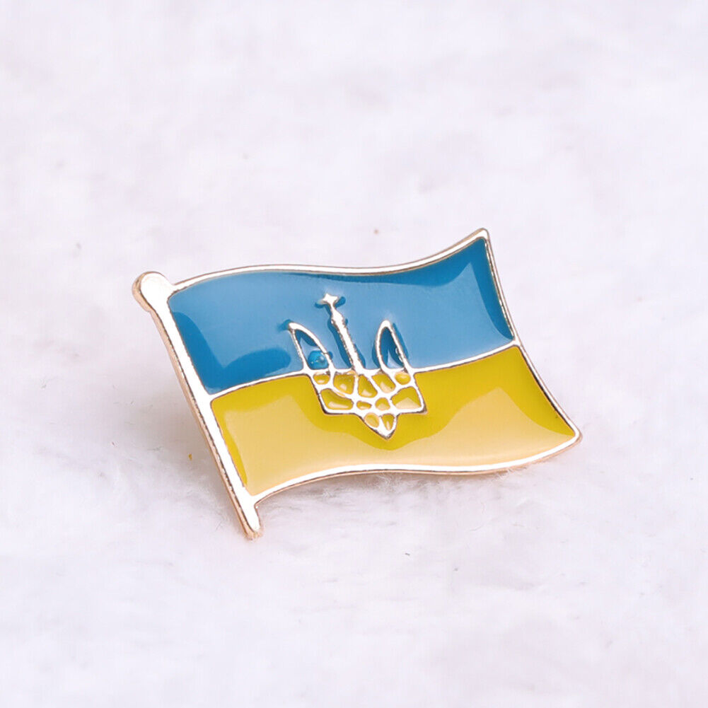 Ukraine Flag Medal Alloy Metal Lapel Pin Badges Men Women Pin Jewelry Gift