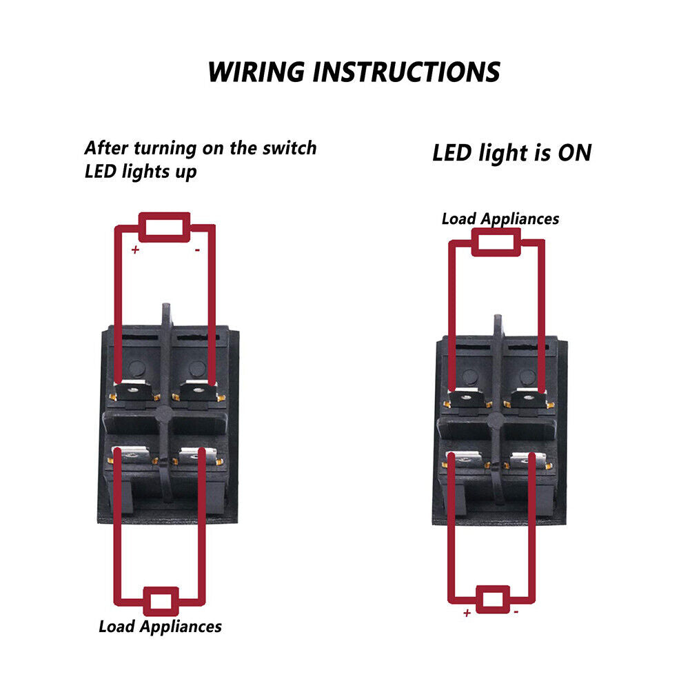 Rocker Switch Power Switch 2-Level 4-Pin Without Light AC125-250V (Black)